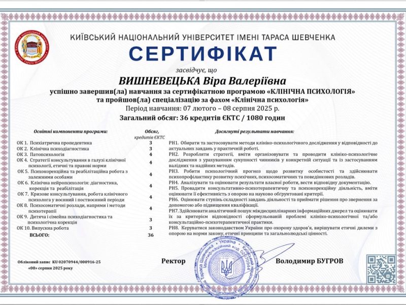 сертиф виш